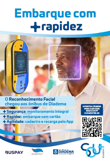  Diadema inicia sistema de pagamento por biometria facial nos ônibus